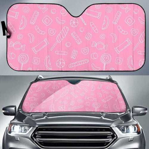 Sweet Candy Pink Background Car Auto Sun Shades