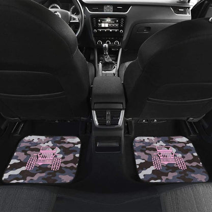 Violet Blue Camouflage Color Rosy Pink Jeep Car Floor Mats