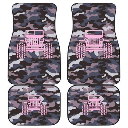 Violet Blue Camouflage Color Rosy Pink Jeep Car Floor Mats