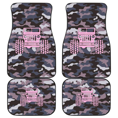 Violet Blue Camouflage Color Rosy Pink Jeep Car Floor Mats