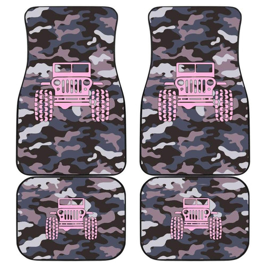 Violet Blue Camouflage Color Rosy Pink Jeep Car Floor Mats