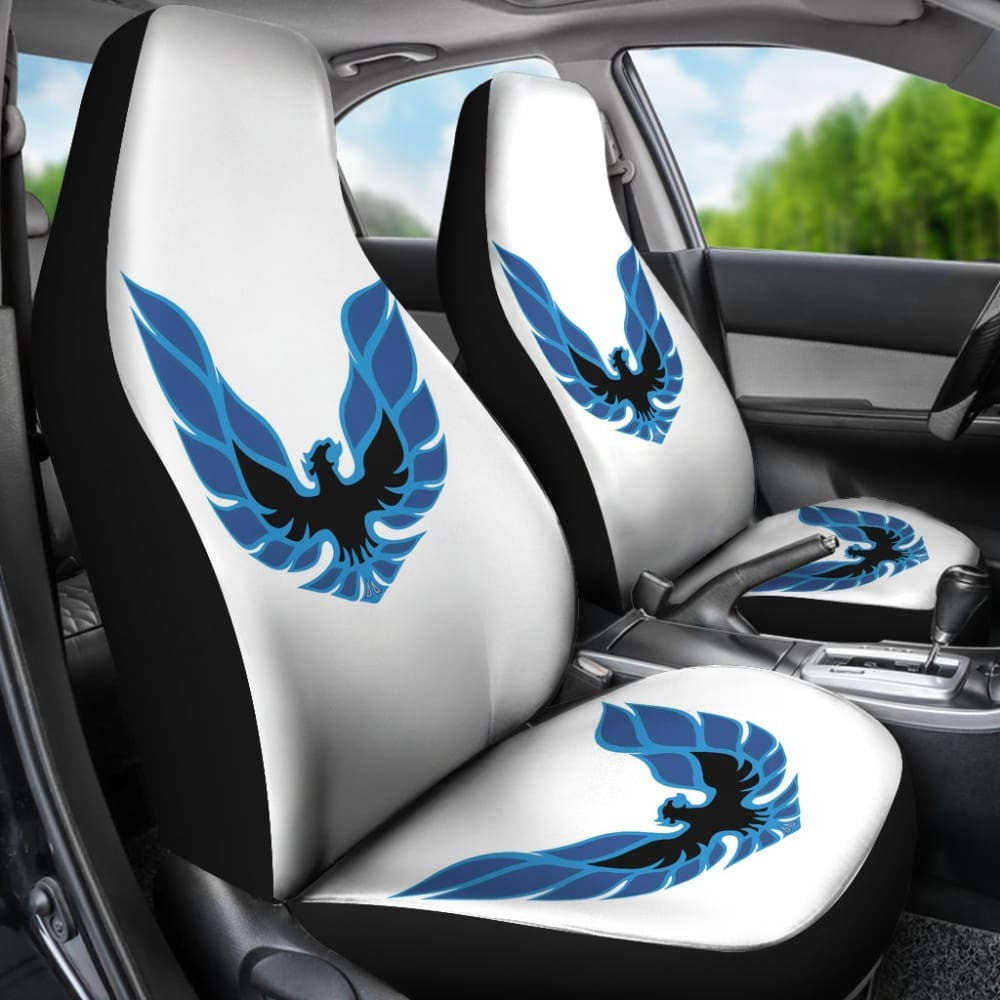 Pontiac Firebird White Themed Car Seat Covers Custom