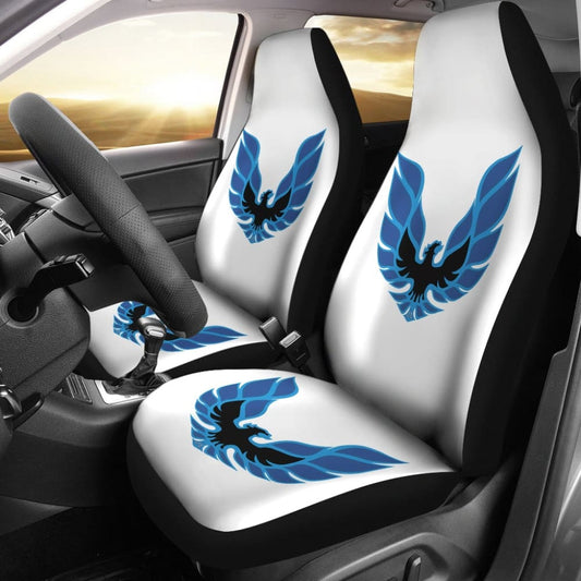 Pontiac Firebird White Themed Car Seat Covers Custom