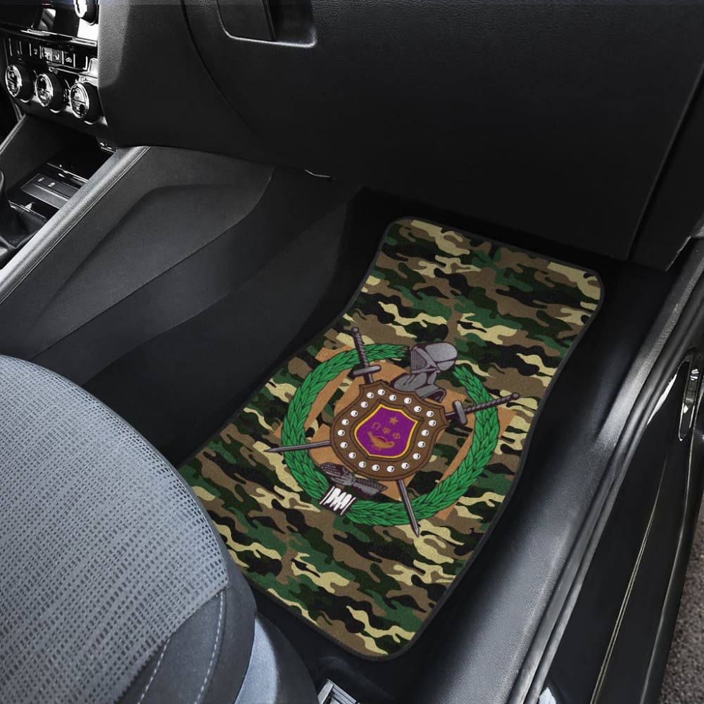 Army Green Camouflage Omega Psi Phi Car Floor Mats