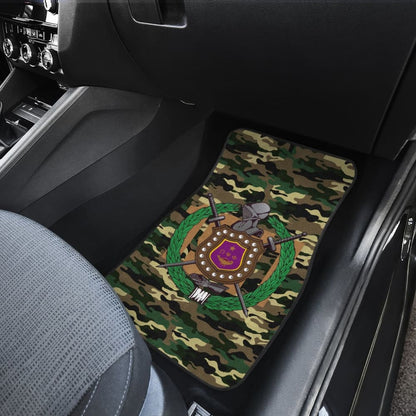 Army Green Camouflage Omega Psi Phi Car Floor Mats