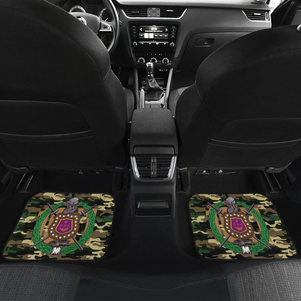 Army Green Camouflage Omega Psi Phi Car Floor Mats
