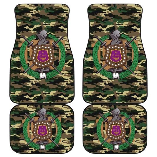 Army Green Camouflage Omega Psi Phi Car Floor Mats