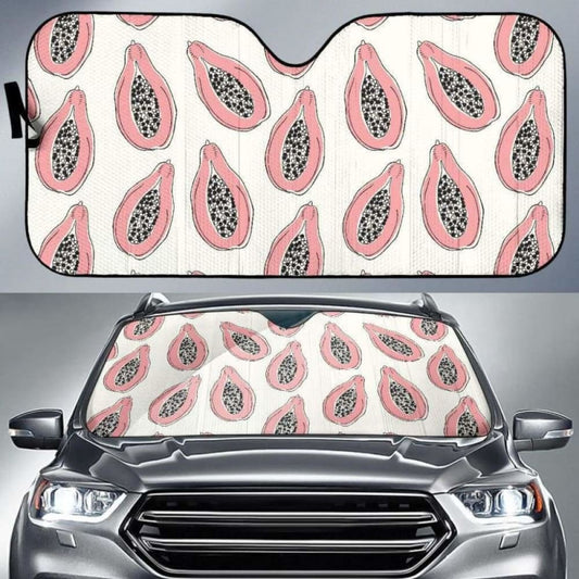 Papaya Pattern Car Auto Sun Shades