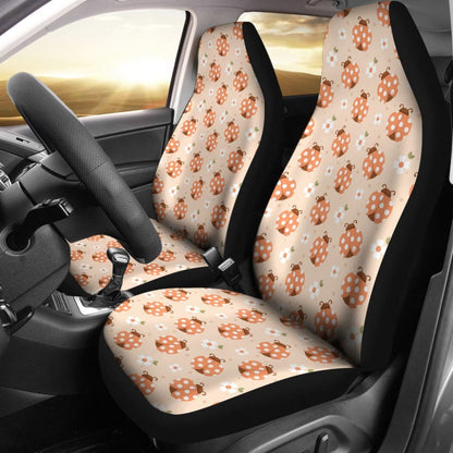 Cute Set of Ladybug Pattern Car Seat Covers