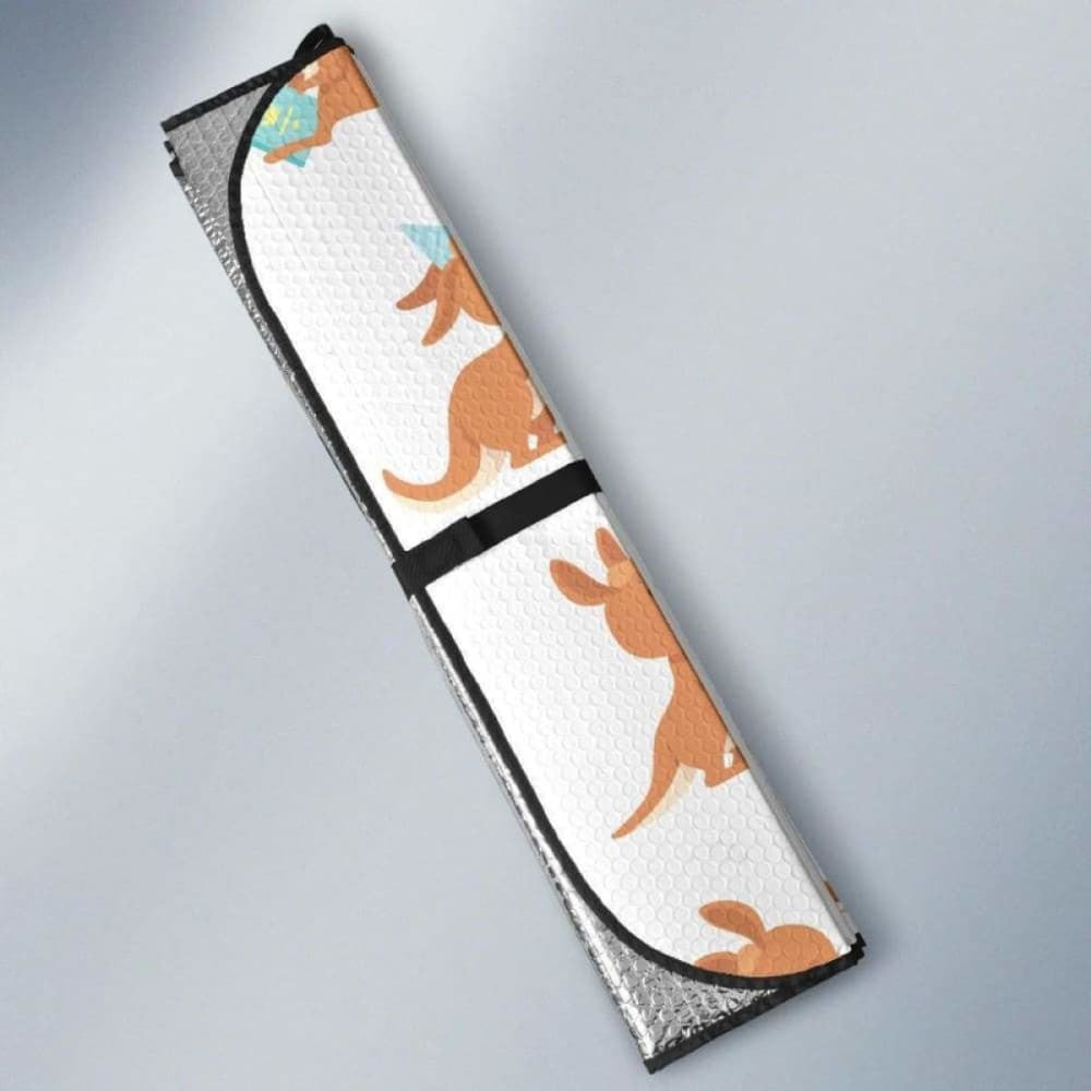 Cute Kangaroo Pattern Car Auto Sun Shades