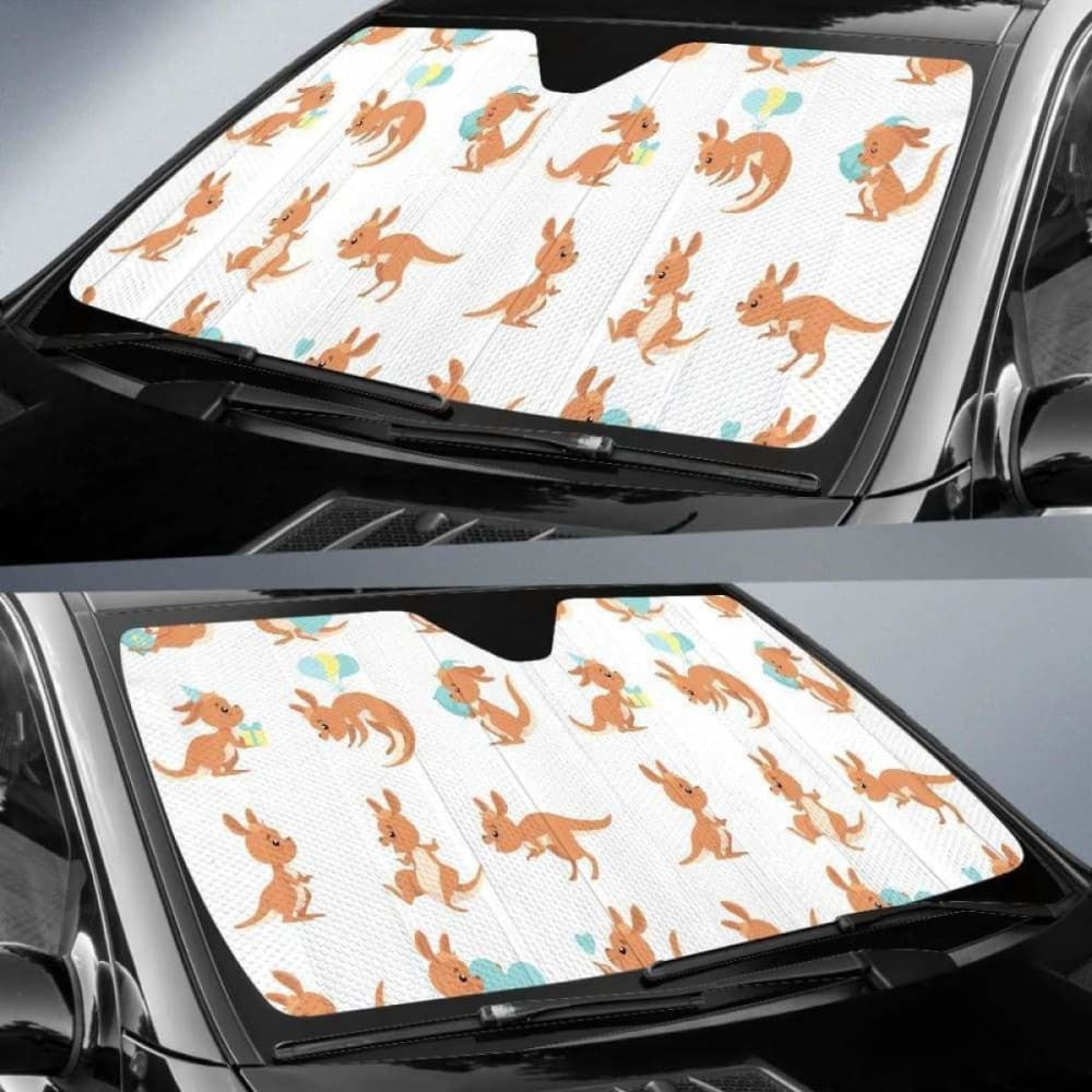 Cute Kangaroo Pattern Car Auto Sun Shades