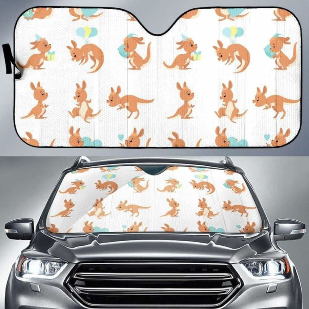 Cute Kangaroo Pattern Car Auto Sun Shades