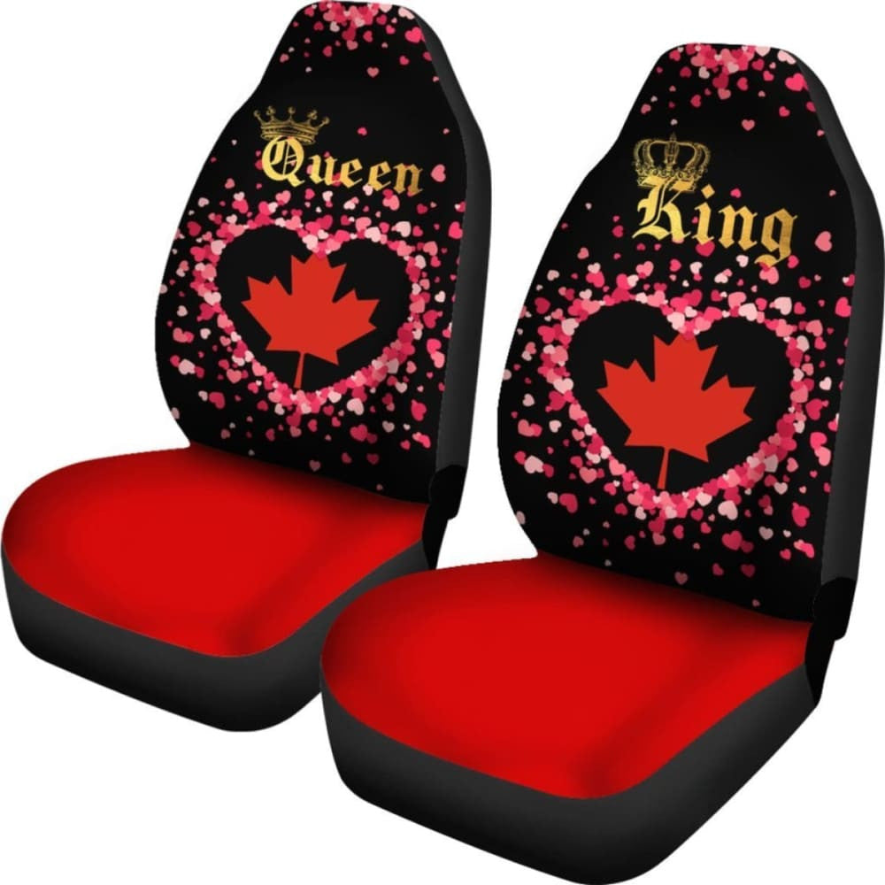 Canada Car Seat Cover Couple King Queen