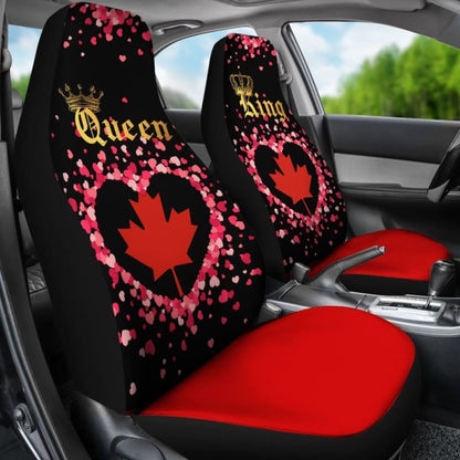 Canada Car Seat Cover Couple King Queen