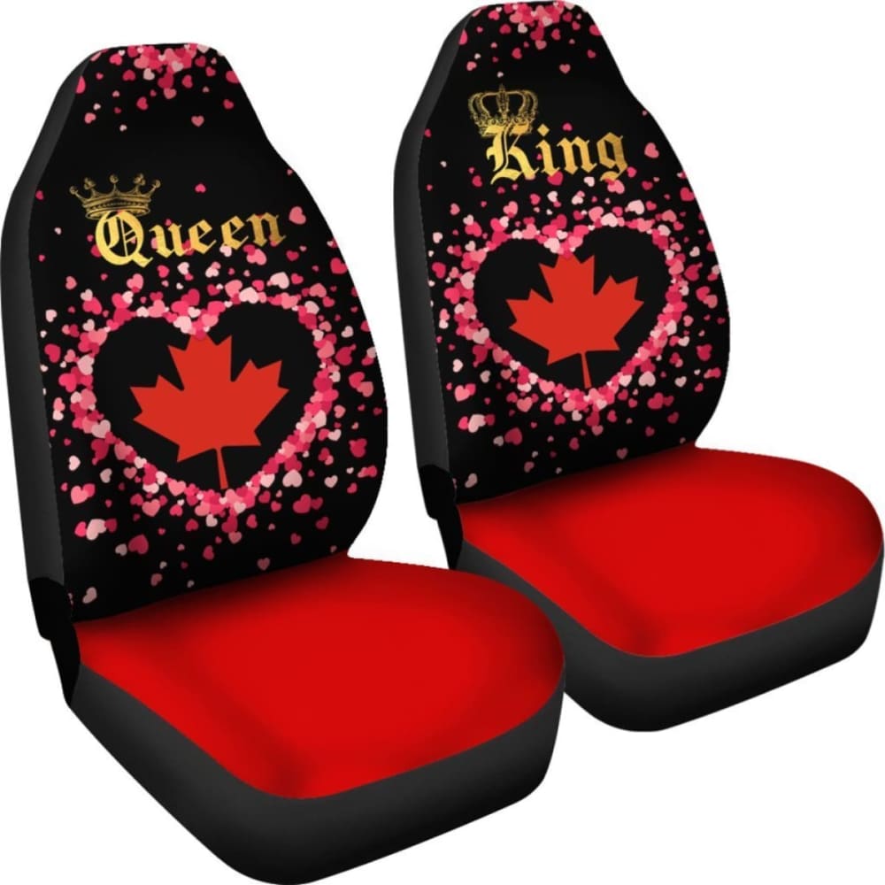 Canada Car Seat Cover Couple King Queen