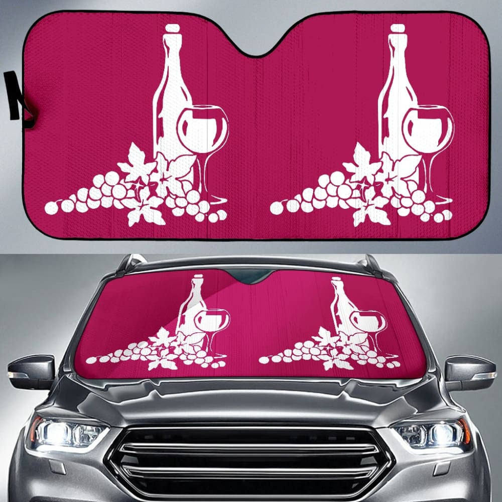 Red Wine Custom Car Decor Items Car Auto Sun Shades