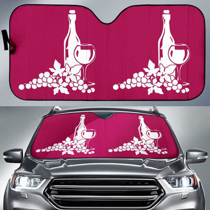 Red Wine Custom Car Decor Items Car Auto Sun Shades