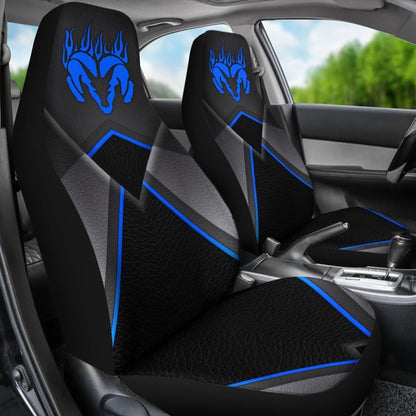 Amazing Black And Blue Dodge Ram Car Seat Covers Custom