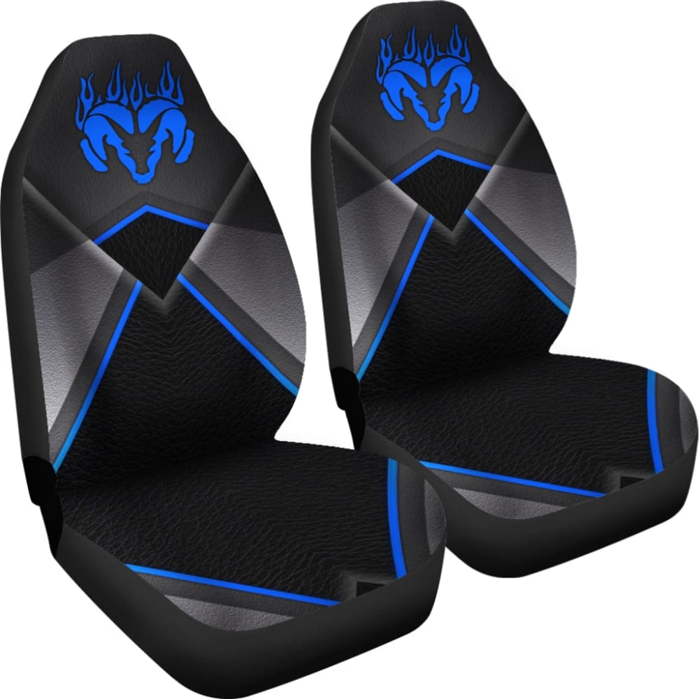 Amazing Black And Blue Dodge Ram Car Seat Covers Custom