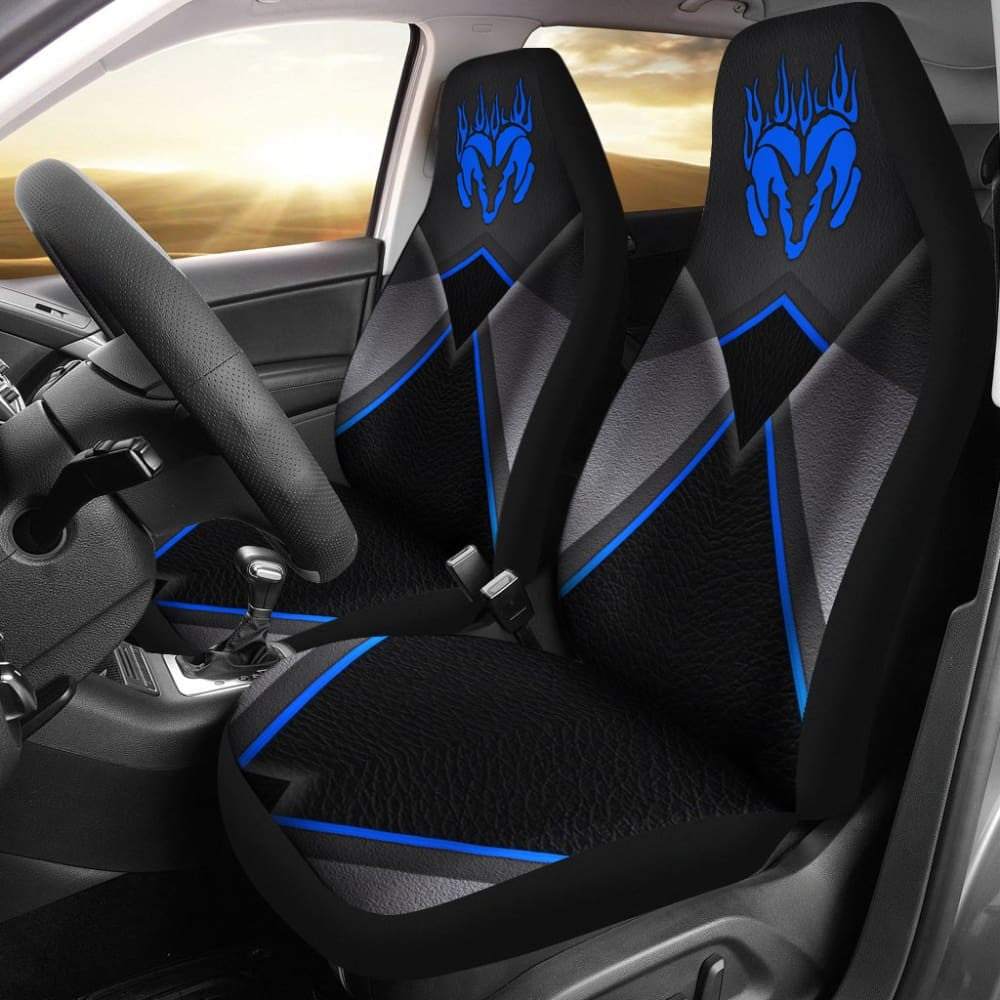 Amazing Black And Blue Dodge Ram Car Seat Covers Custom
