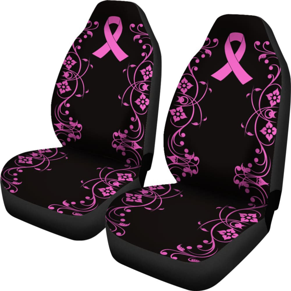 Themed Pink Ribbon Breast Cancer Car Seat Covers
