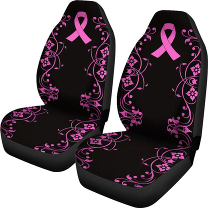 Themed Pink Ribbon Breast Cancer Car Seat Covers