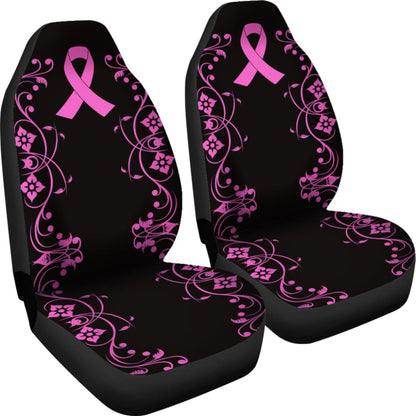 Themed Pink Ribbon Breast Cancer Car Seat Covers