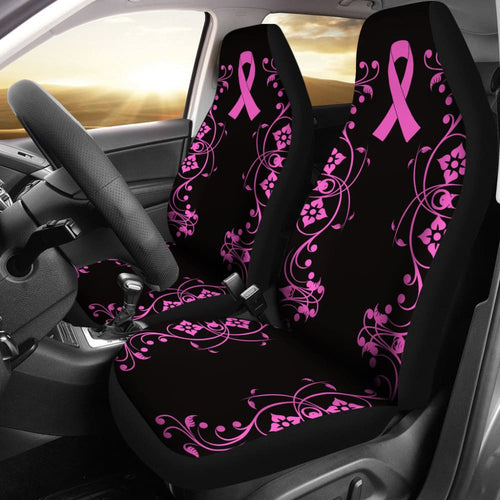Themed Pink Ribbon Breast Cancer Car Seat Covers