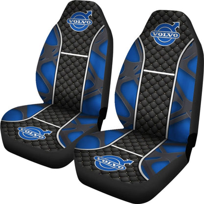 Amazing Volvo Black And Blue Themed Printed Car Seat Covers