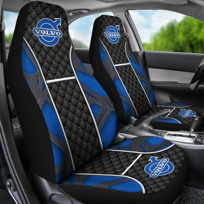 Amazing Volvo Black And Blue Themed Printed Car Seat Covers