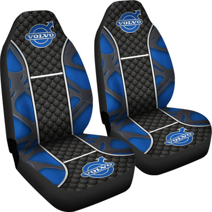 Amazing Volvo Black And Blue Themed Printed Car Seat Covers