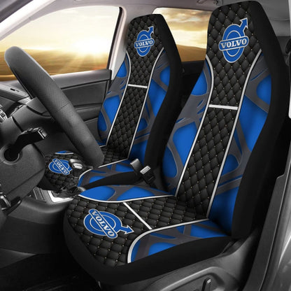 Amazing Volvo Black And Blue Themed Printed Car Seat Covers