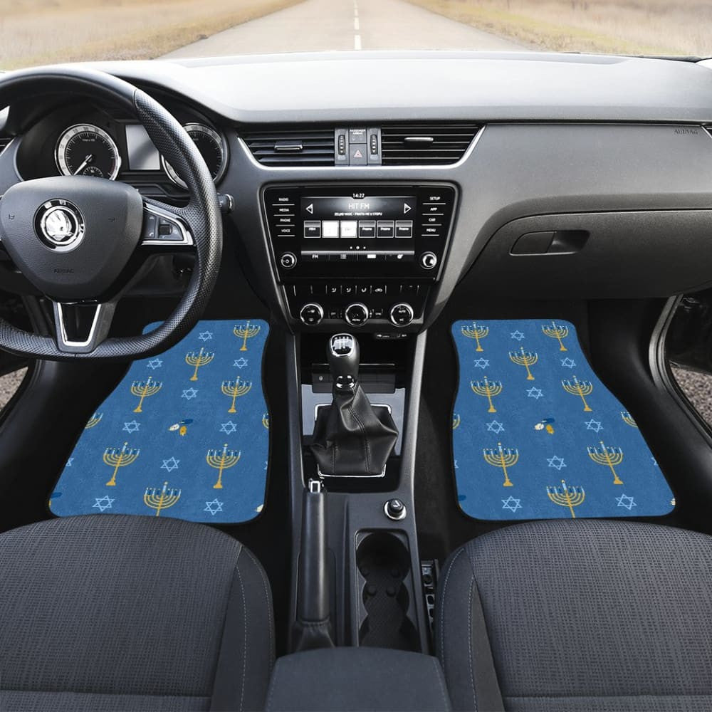 Pattern Print Hanukkah Car Floor Mats
