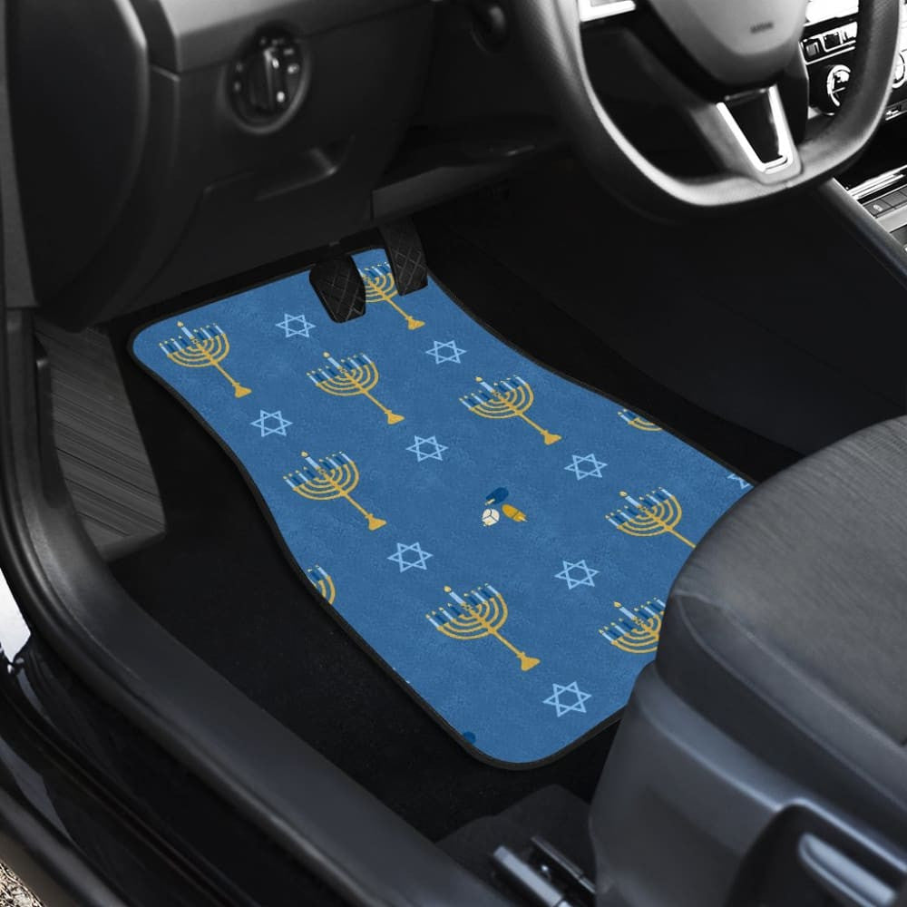 Pattern Print Hanukkah Car Floor Mats