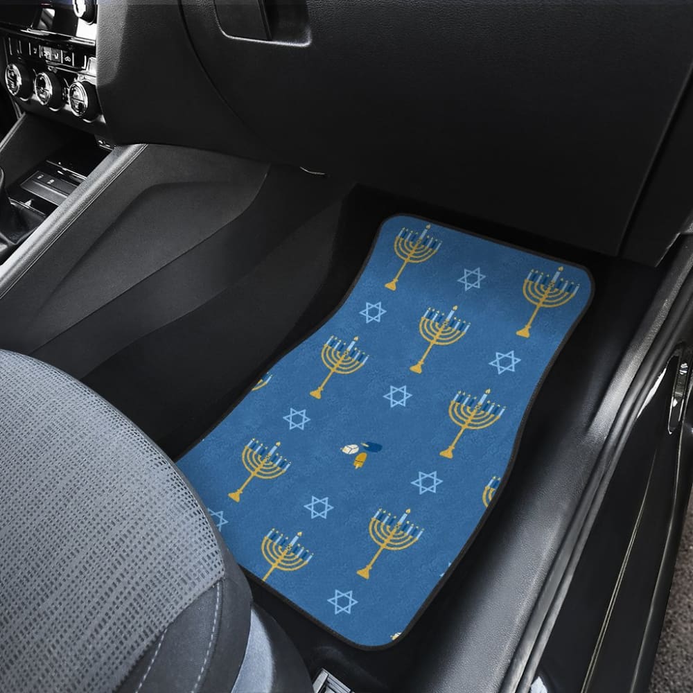 Pattern Print Hanukkah Car Floor Mats