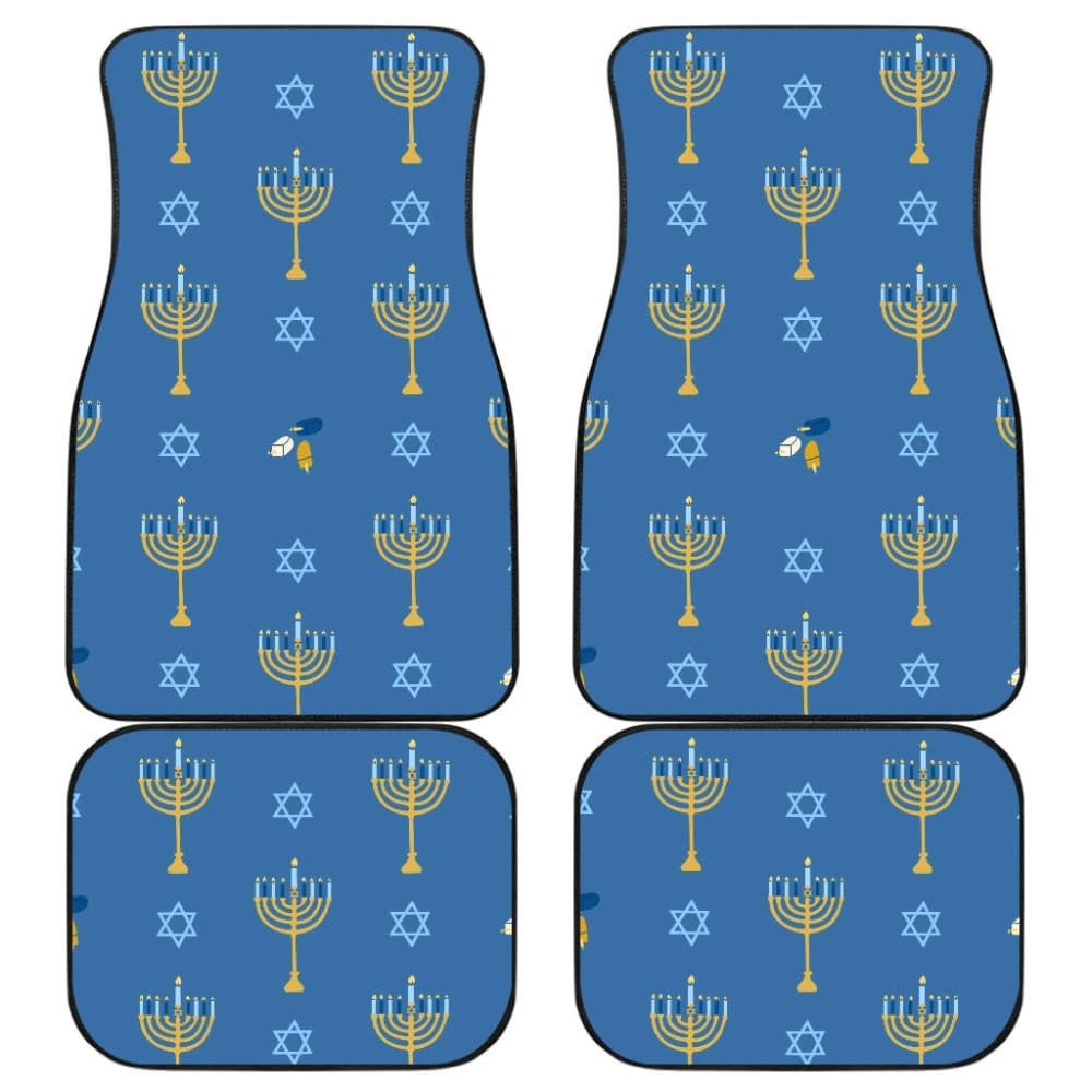 Pattern Print Hanukkah Car Floor Mats