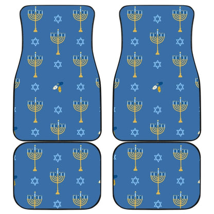 Pattern Print Hanukkah Car Floor Mats