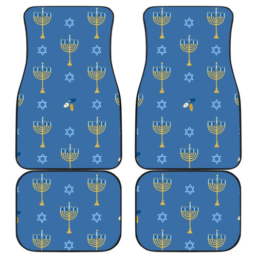 Pattern Print Hanukkah Car Floor Mats