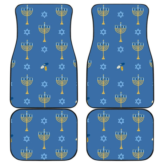 Pattern Print Hanukkah Car Floor Mats