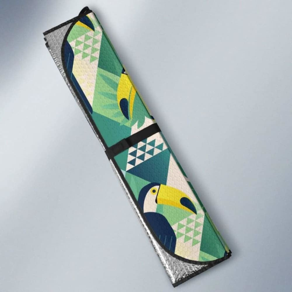 Toucan Tropical Leaves Design Pattern  Car Auto Sun Shades