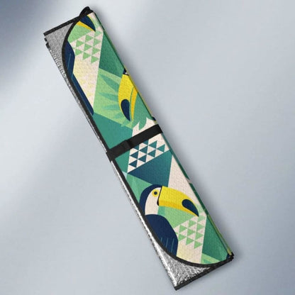 Toucan Tropical Leaves Design Pattern  Car Auto Sun Shades