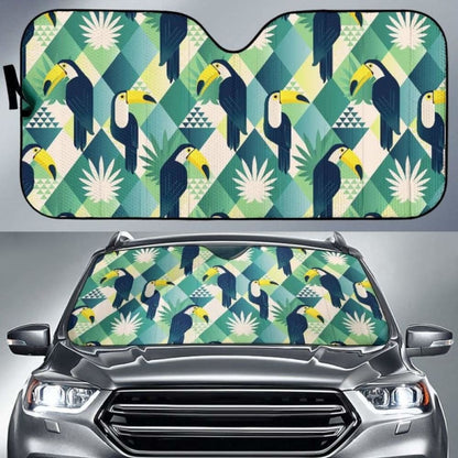 Toucan Tropical Leaves Design Pattern  Car Auto Sun Shades