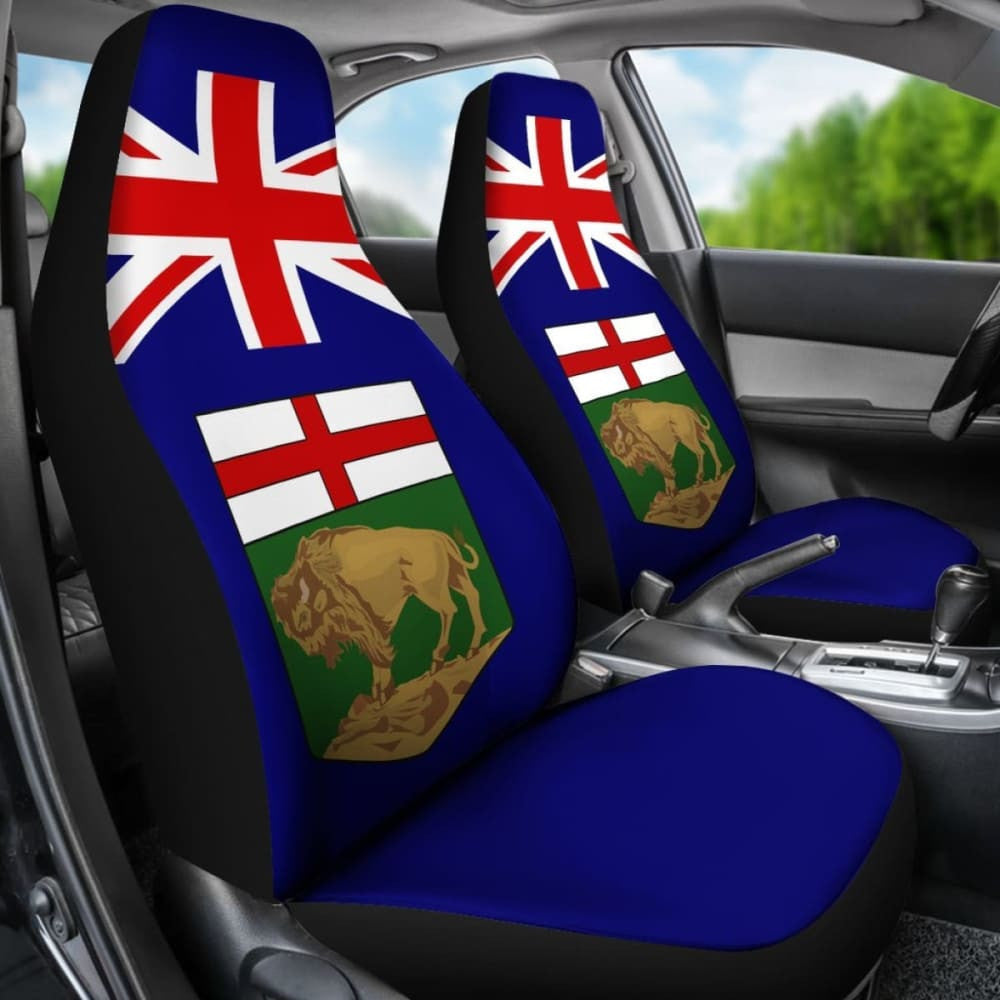 Canada Manitoba Flag Car Seat Covers
