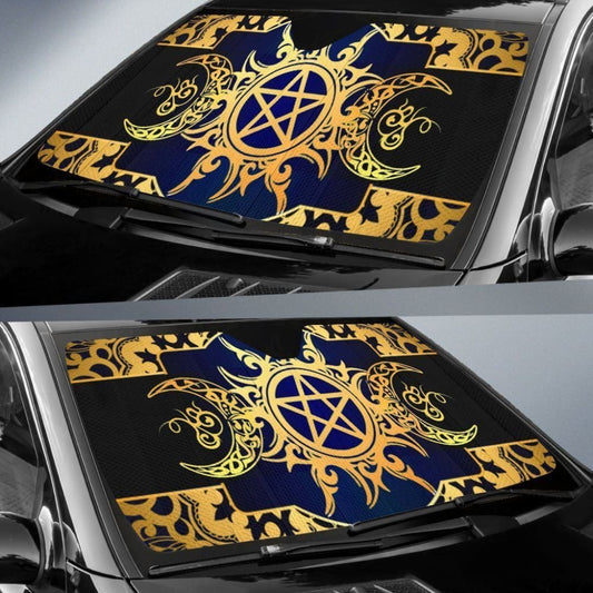 Wicca Triple Moon Auto Sun Shades