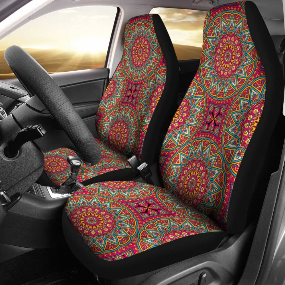 Colorful Mandala Star Custom Car Accessories Car Seat Covers