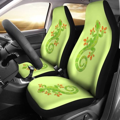 Pattern Print Green Lizard Car Seat Covers