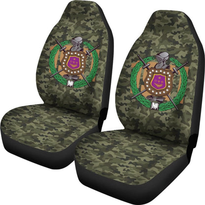 Classic Green Camouflage Omega Psi Phi Car Seat Covers