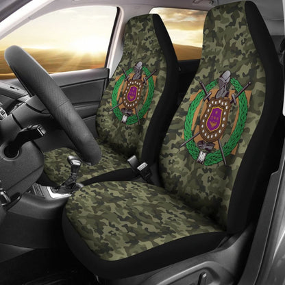 Classic Green Camouflage Omega Psi Phi Car Seat Covers
