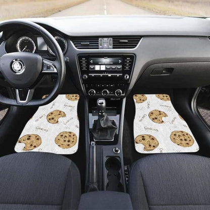Sketch Style Cookie Pattern Front And Back Car Mats