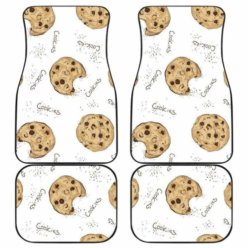 Sketch Style Cookie Pattern Front And Back Car Mats